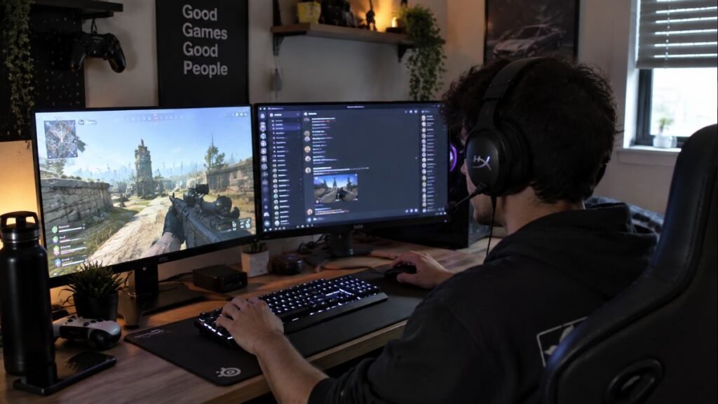 Future gaming headset technology with AI audio enhancement and immersive spatial sound features