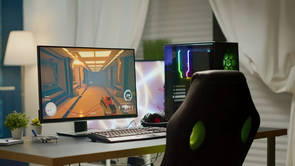 RGB gaming desk accessories and gaming peripherals
