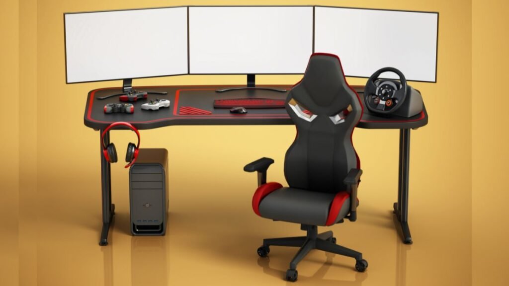 RGB gaming desk accessories and gaming peripherals
