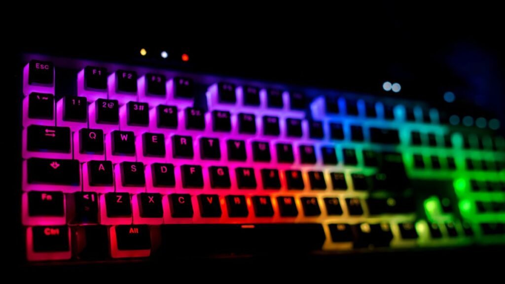 Mechanical gaming keyboard with customizable RGB keys