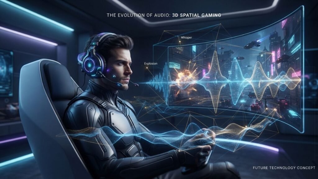 Future gaming audio technology with spatial sound and immersive headset experience