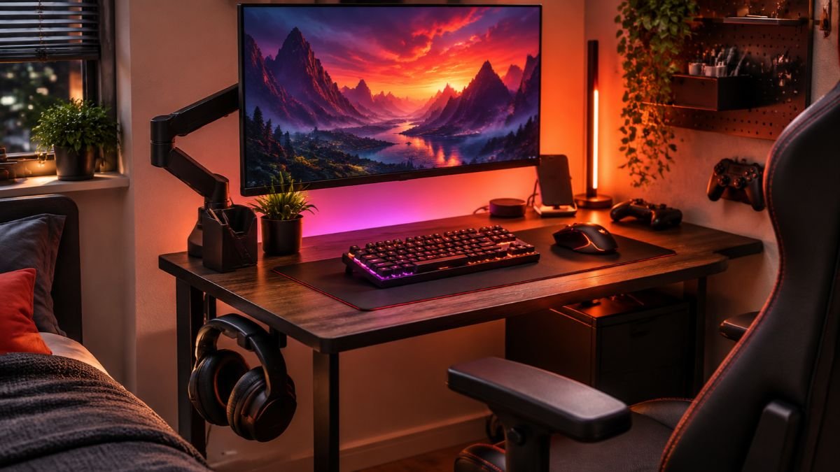 gaming accessories small desk