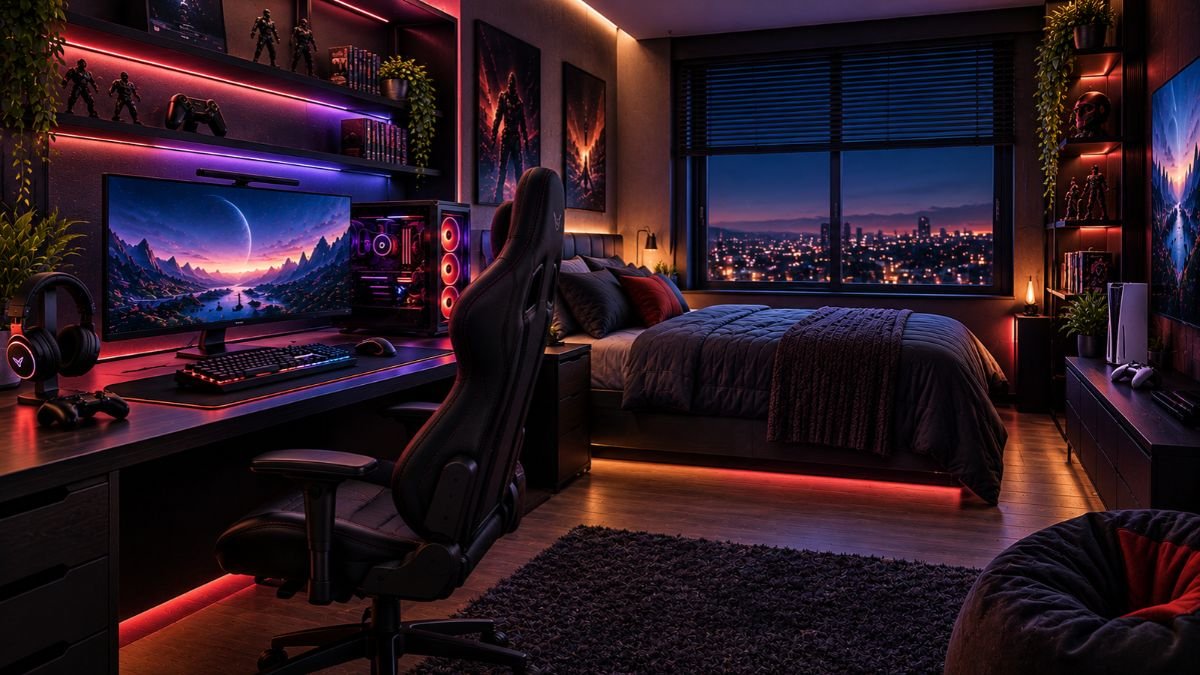 gaming room setup